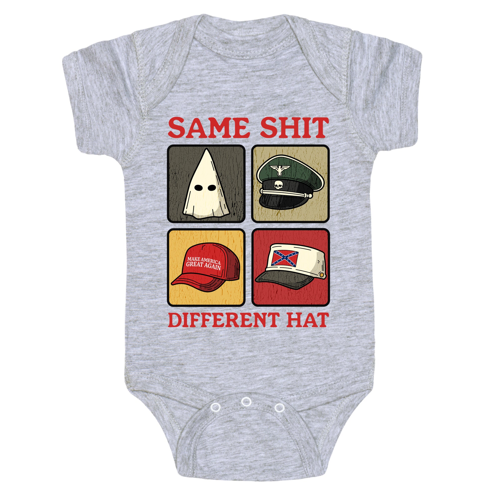 Same Shit Different Hat Baby One-Piece