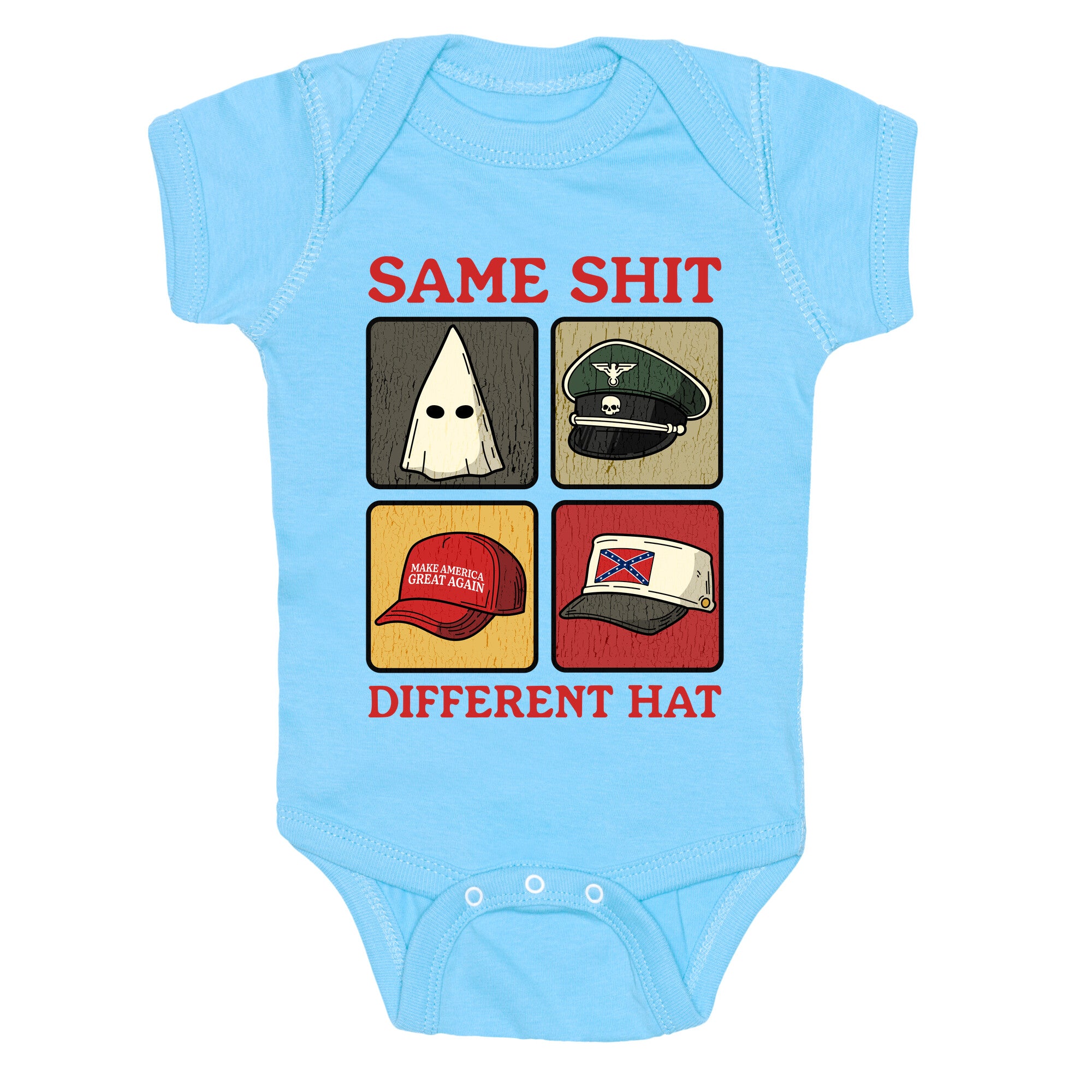 Same Shit Different Hat Baby One-Piece