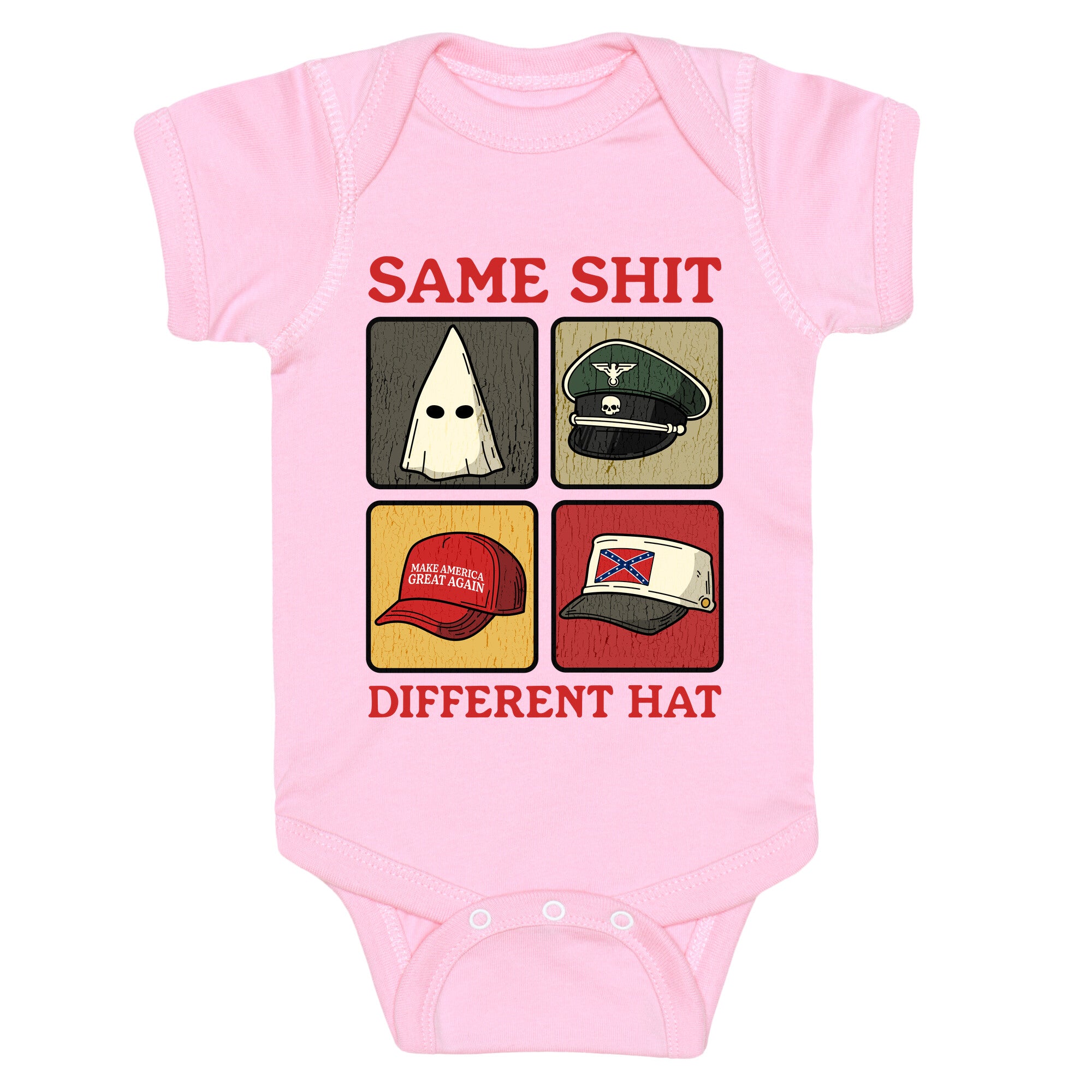 Same Shit Different Hat Baby One-Piece