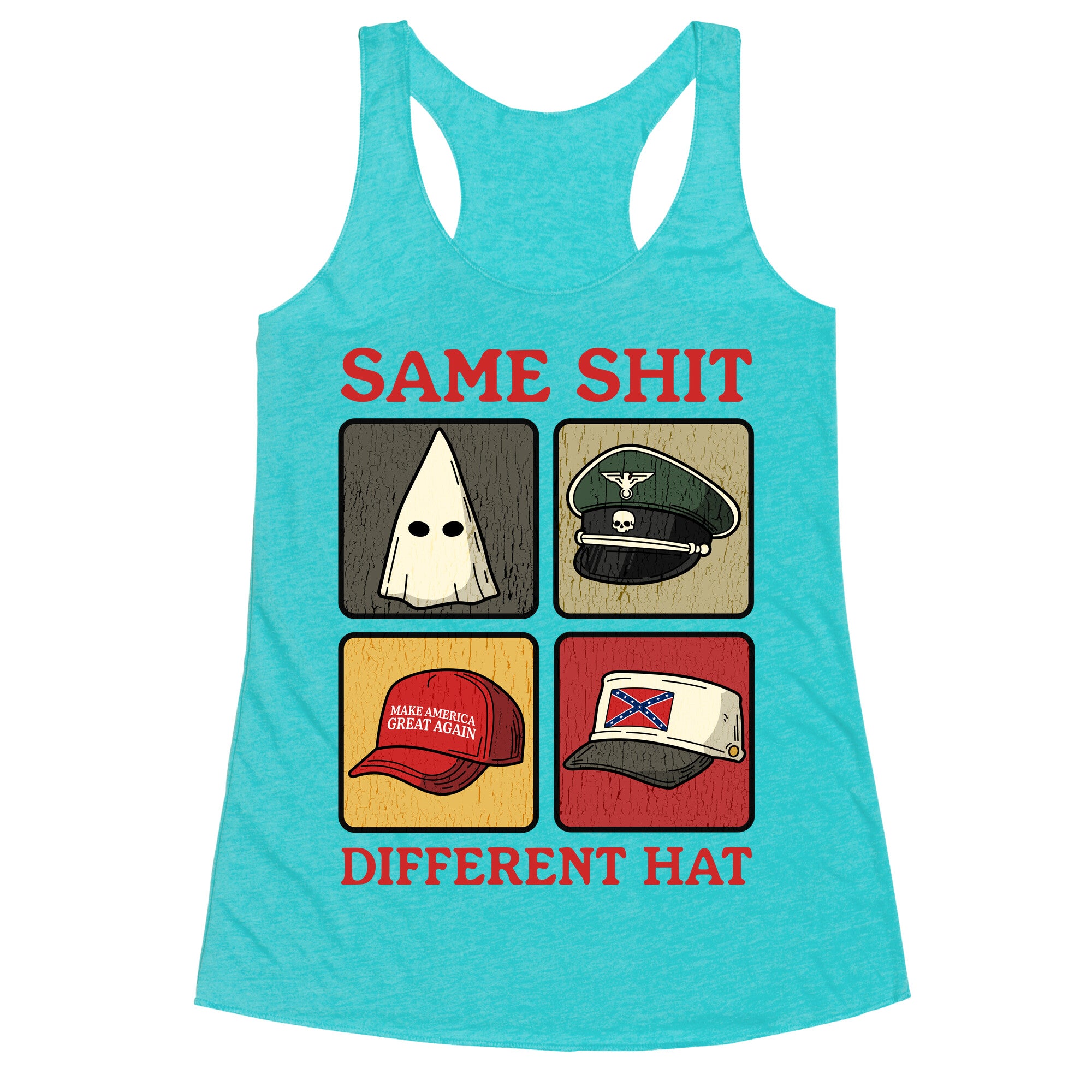 Same Shit Different Hat Racerback Tank