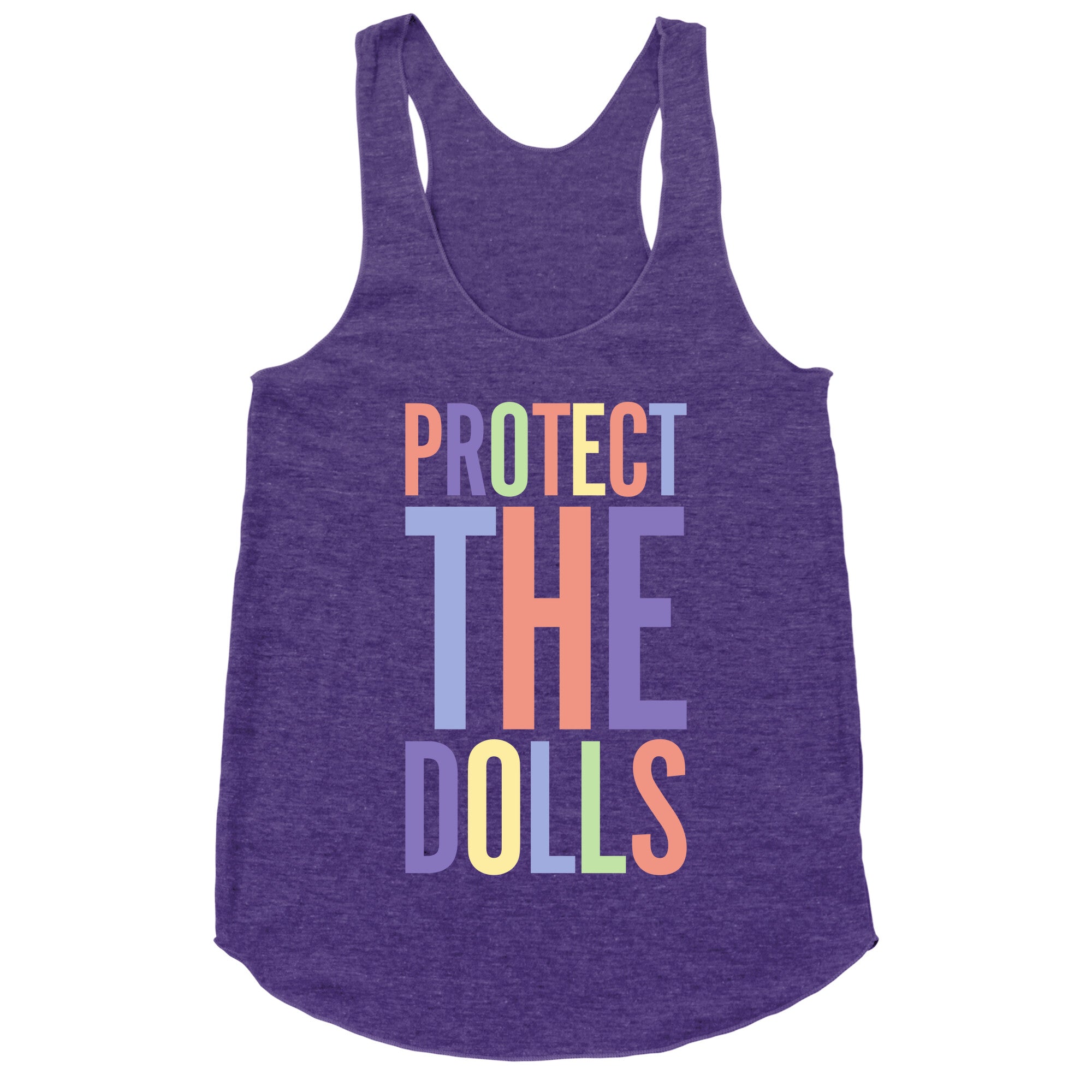 Protect The Dolls Trans Rights Racerback Tank
