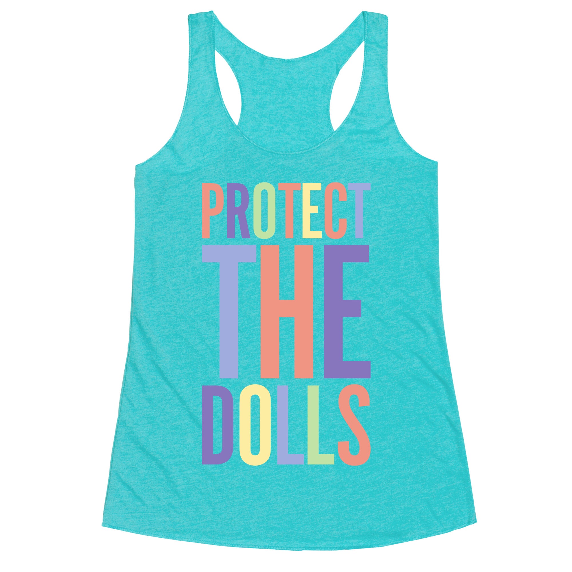 Protect The Dolls Trans Rights Racerback Tank