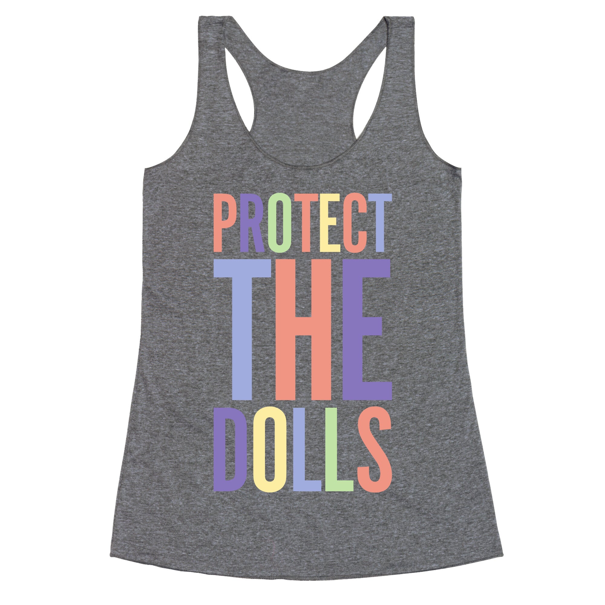 Protect The Dolls Trans Rights Racerback Tank