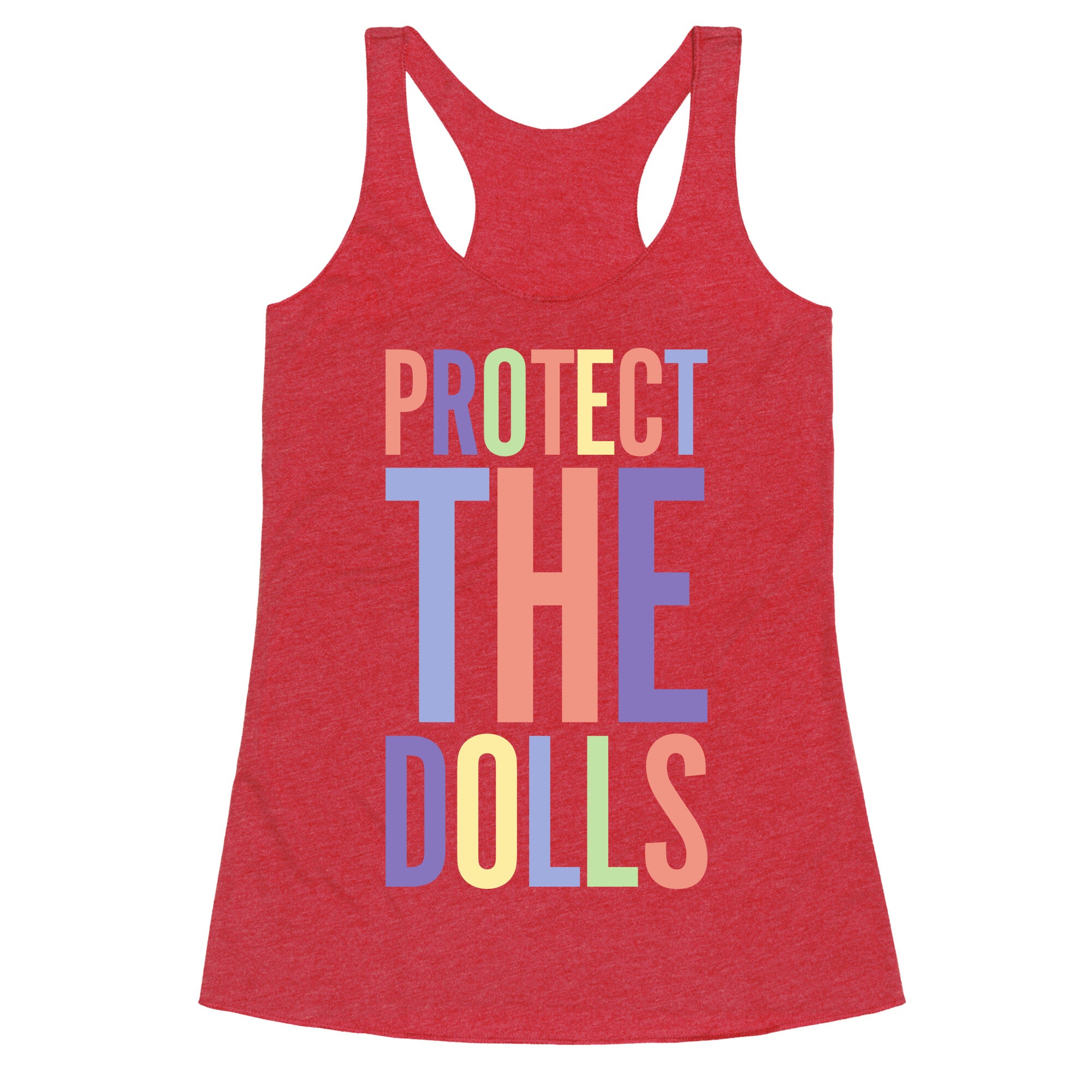 Protect The Dolls Trans Rights Racerback Tank