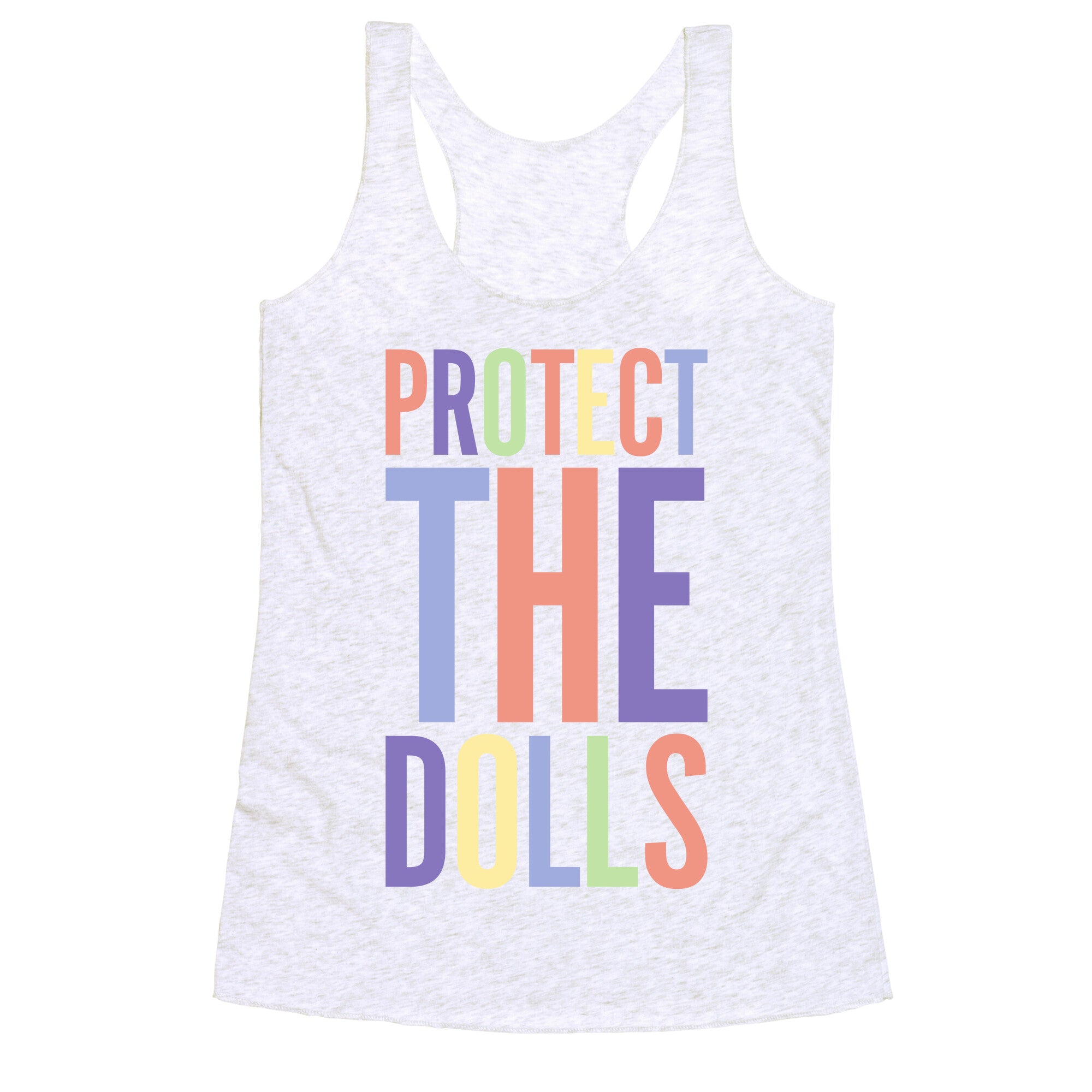 Protect The Dolls Trans Rights Racerback Tank