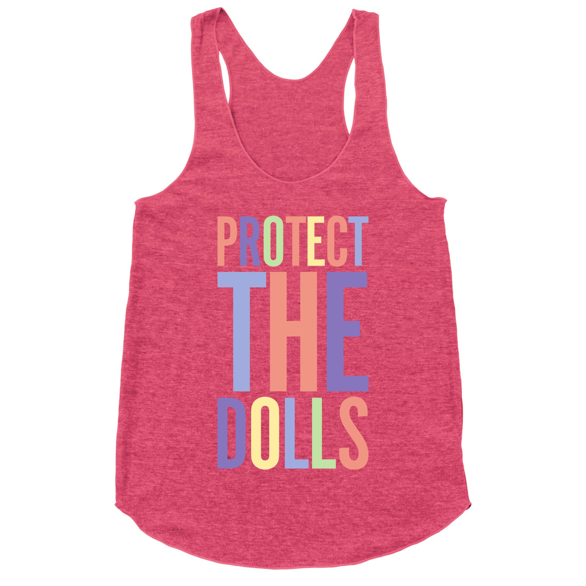Protect The Dolls Trans Rights Racerback Tank