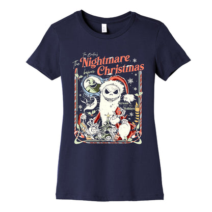 Nightmare Before Christmas Vintage Womens Cotton Tee