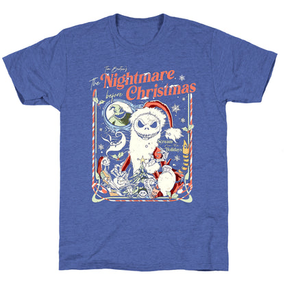 Nightmare Before Christmas Vintage Unisex Triblend Tee
