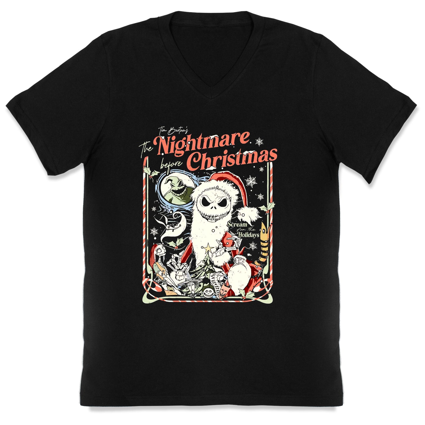Nightmare Before Christmas Vintage V-Neck