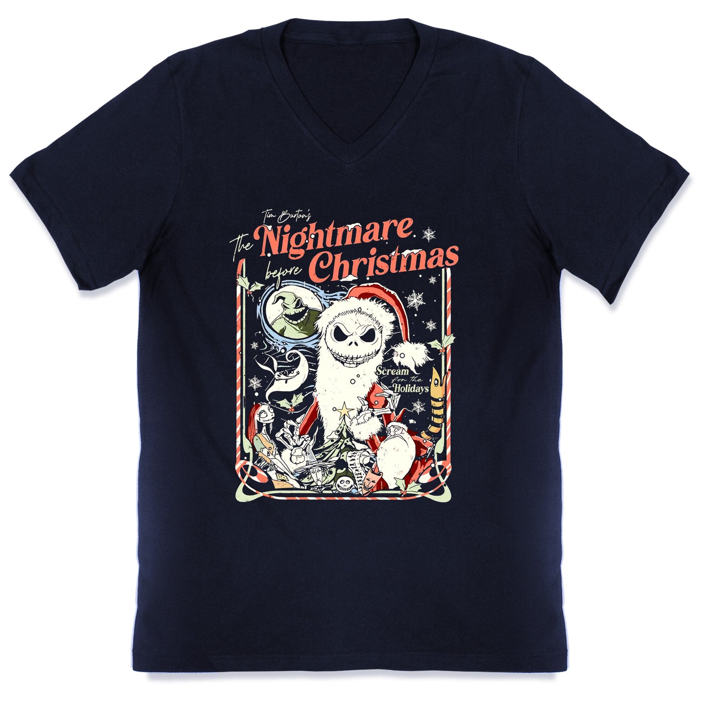 Nightmare Before Christmas Vintage V-Neck