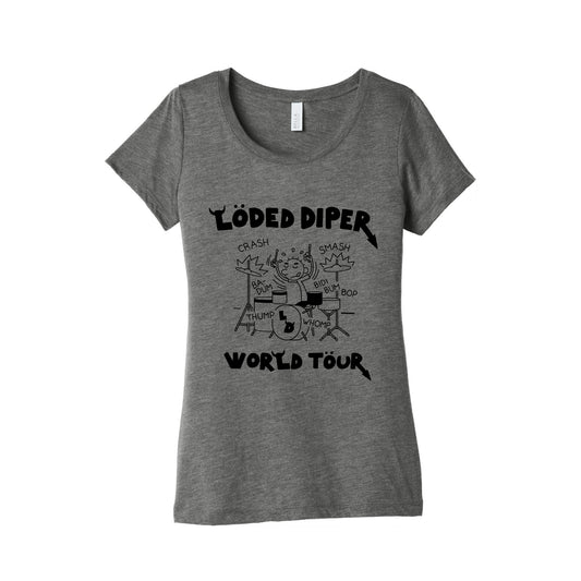 Loded Diper World Tour Womens Triblend Tee