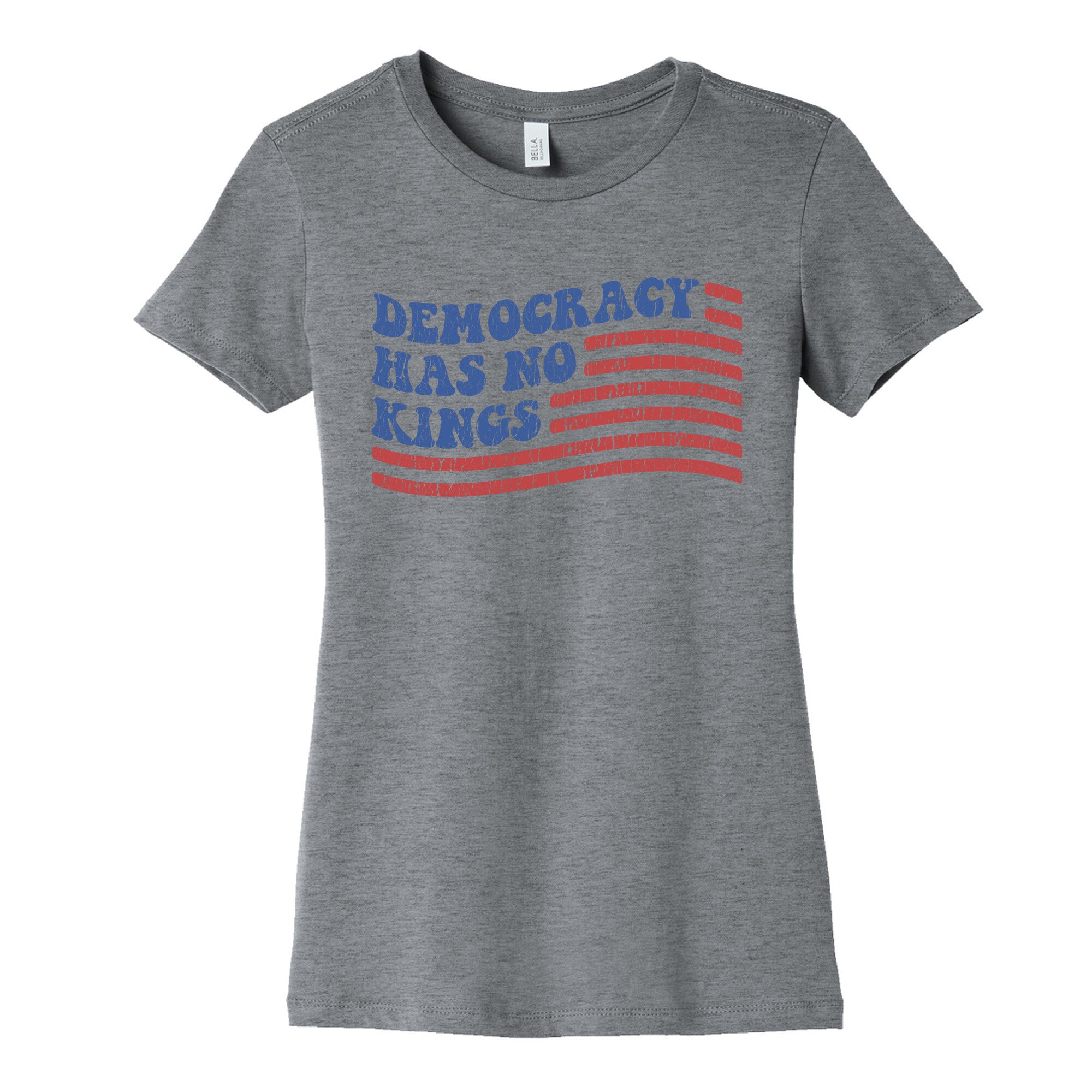 Democracy Has No Kings Womens Cotton Tee
