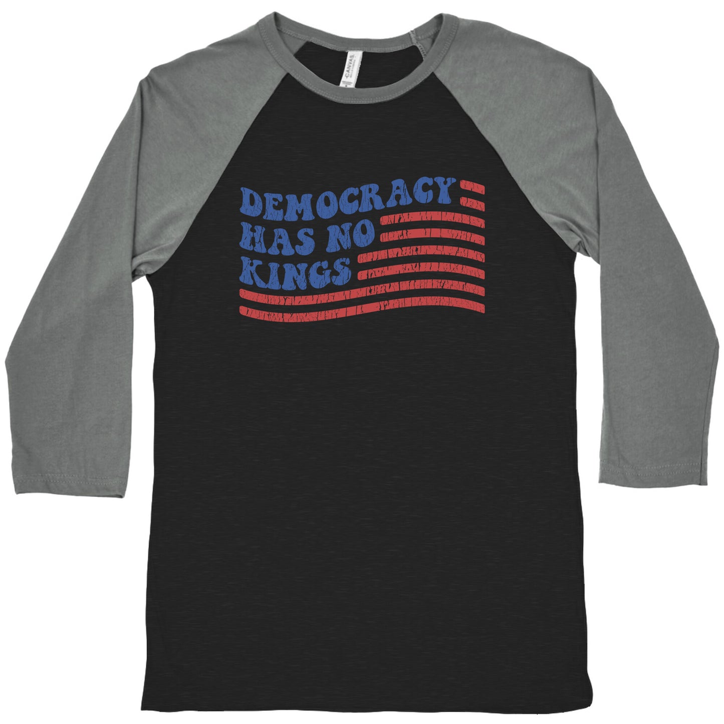 Democracy Has No Kings Baseball Tee