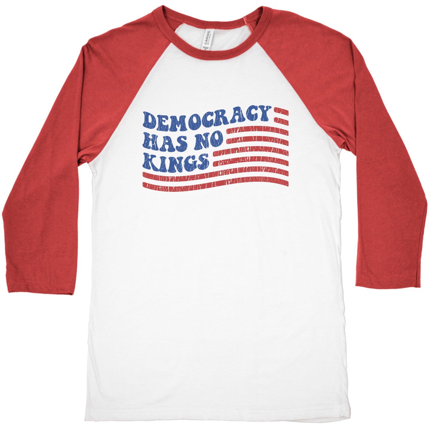Democracy Has No Kings Baseball Tee