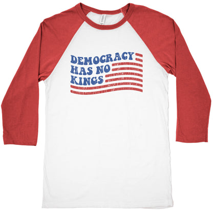 Democracy Has No Kings Baseball Tee