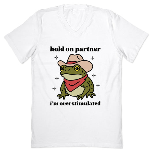 Hold on Partner, Im Overstimulated V-Neck