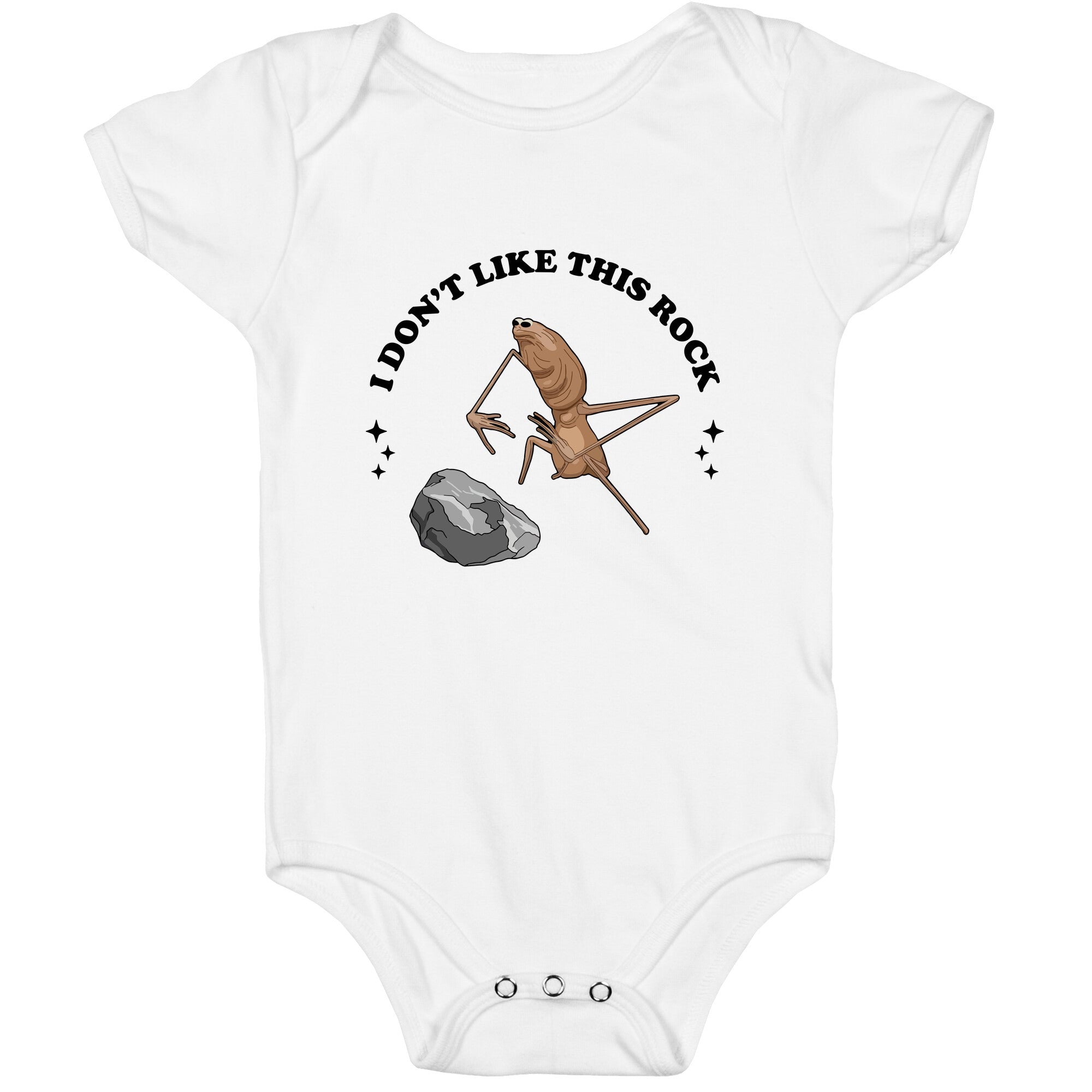 Marcus I Dont Like This Rock Baby One-Piece