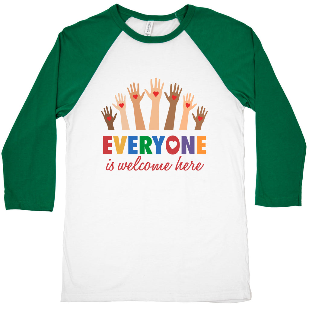 Everyone is Welcome Baseball Tee