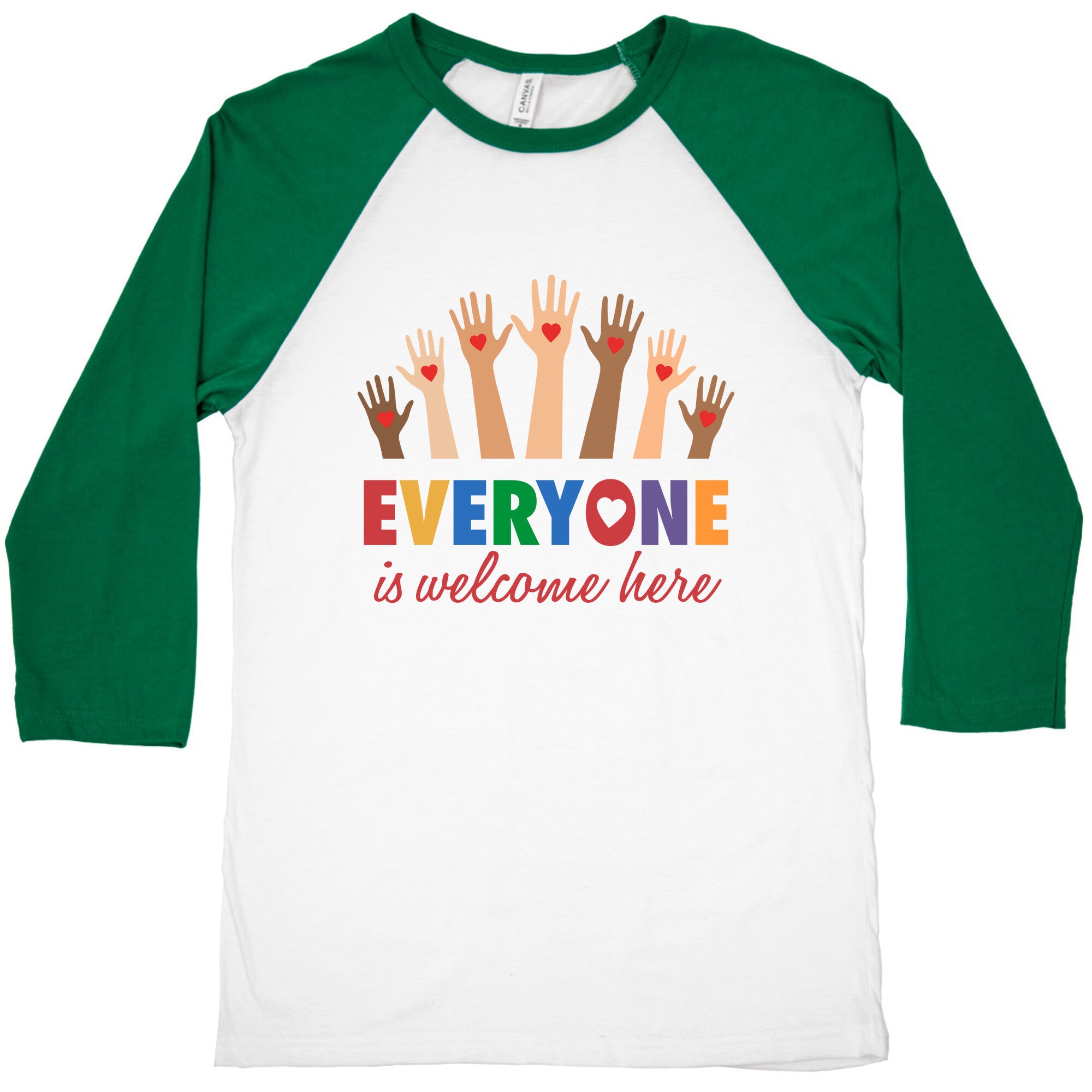 Everyone is Welcome Baseball Tee