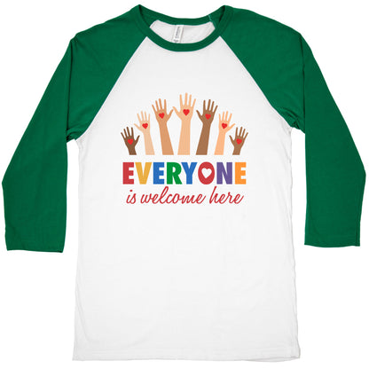 Everyone is Welcome Baseball Tee