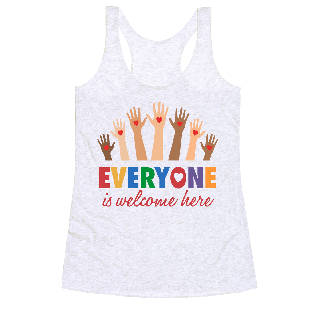 Everyone is Welcome Racerback Tank