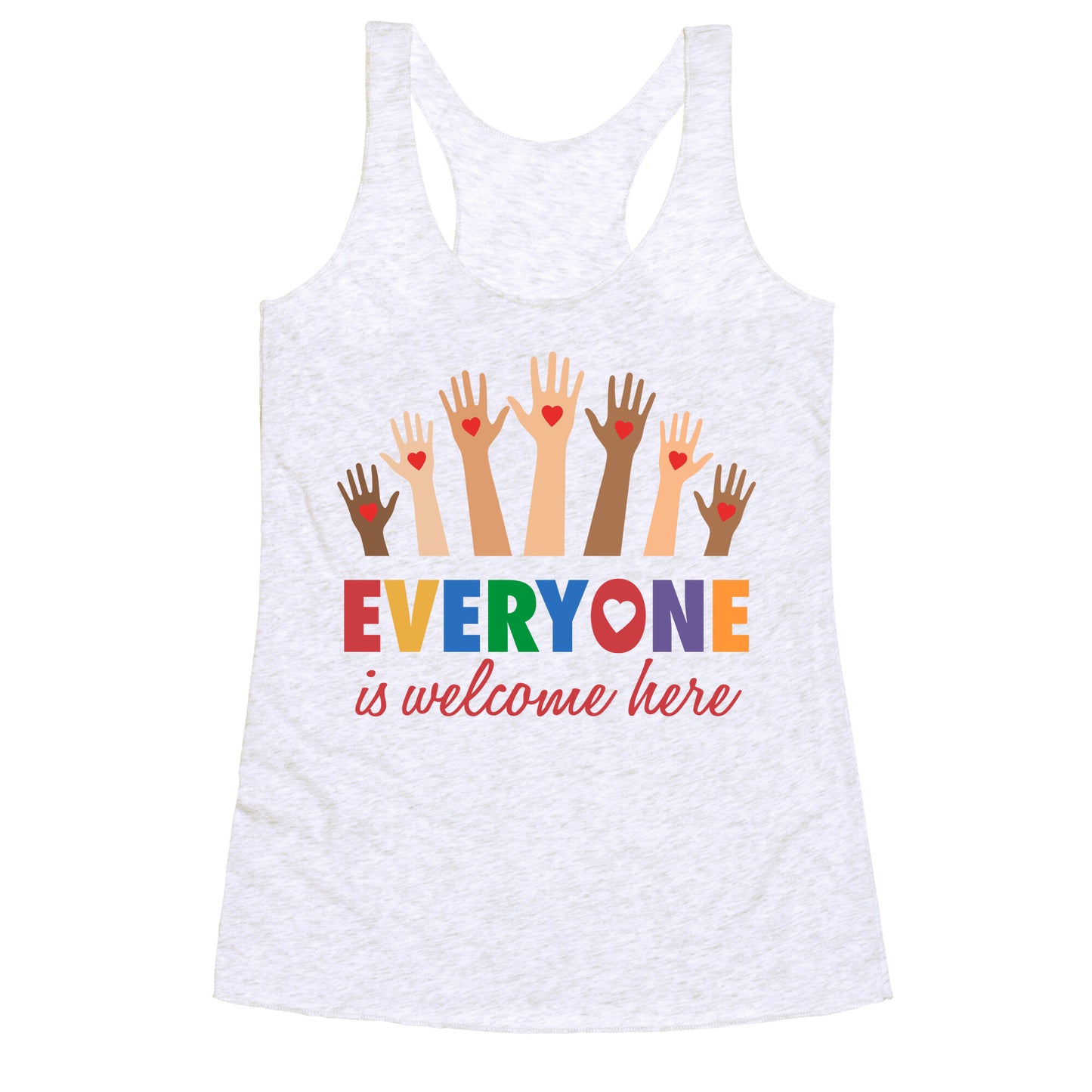 Everyone is Welcome Racerback Tank