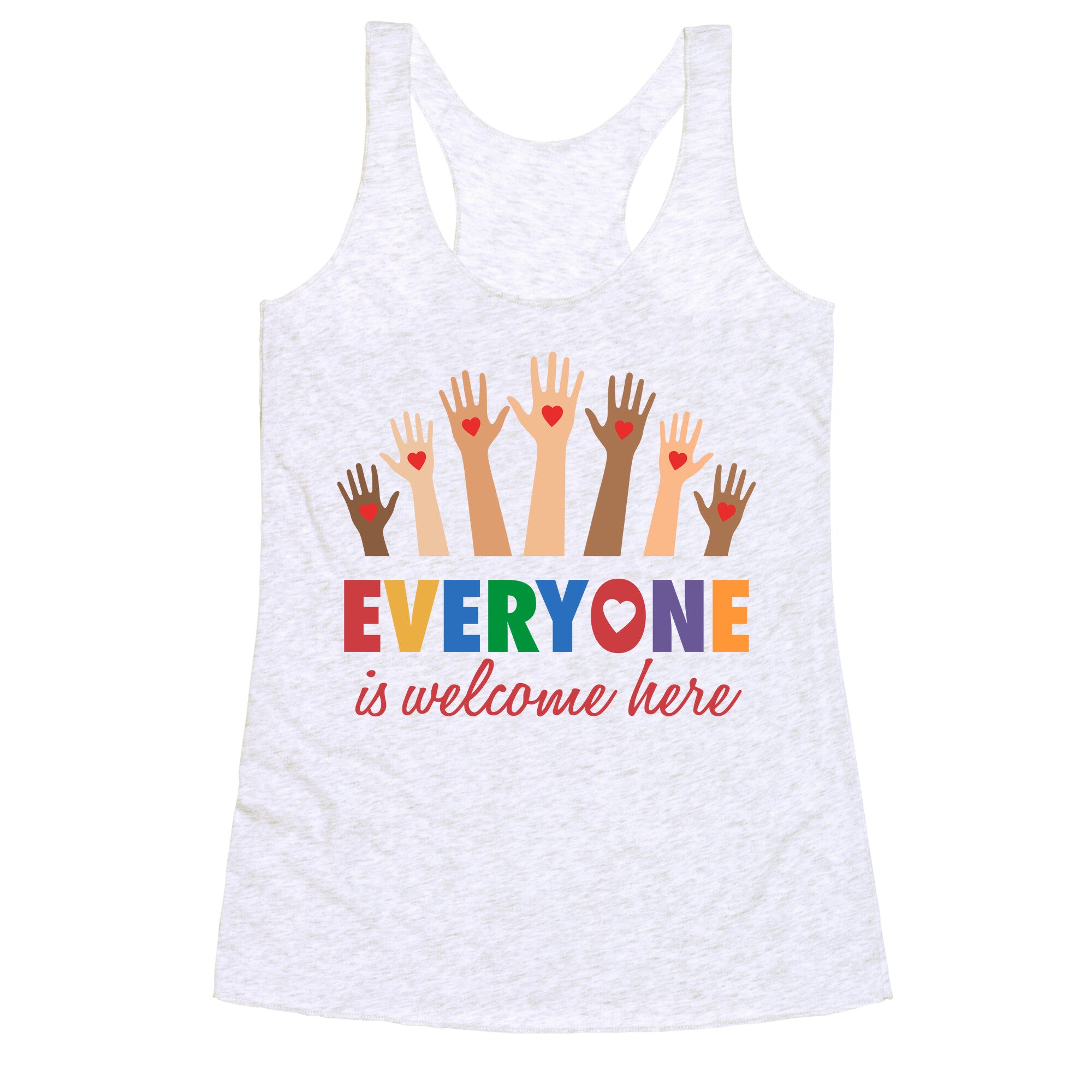 Everyone is Welcome Racerback Tank