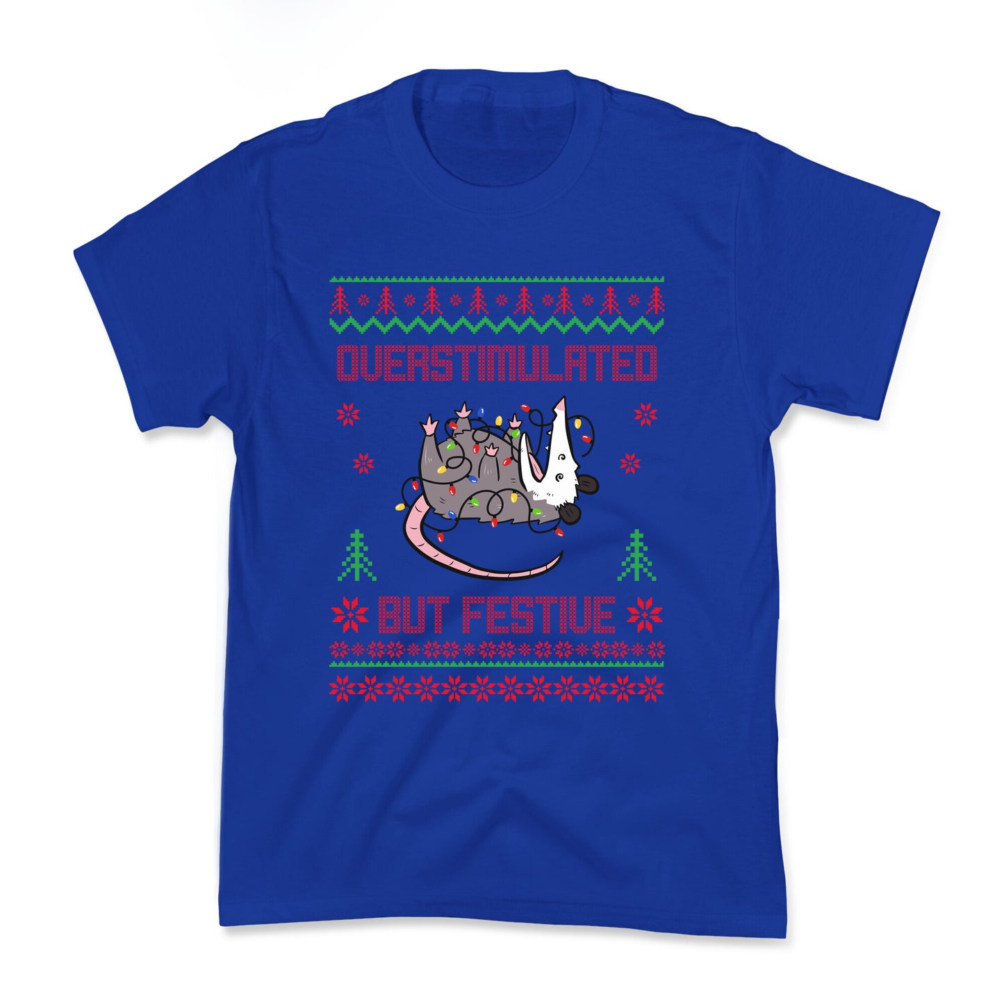 Overstimulated but Festive Kids Tee