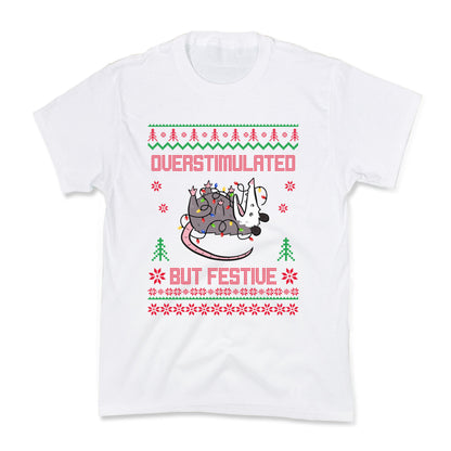 Overstimulated but Festive Kids Tee