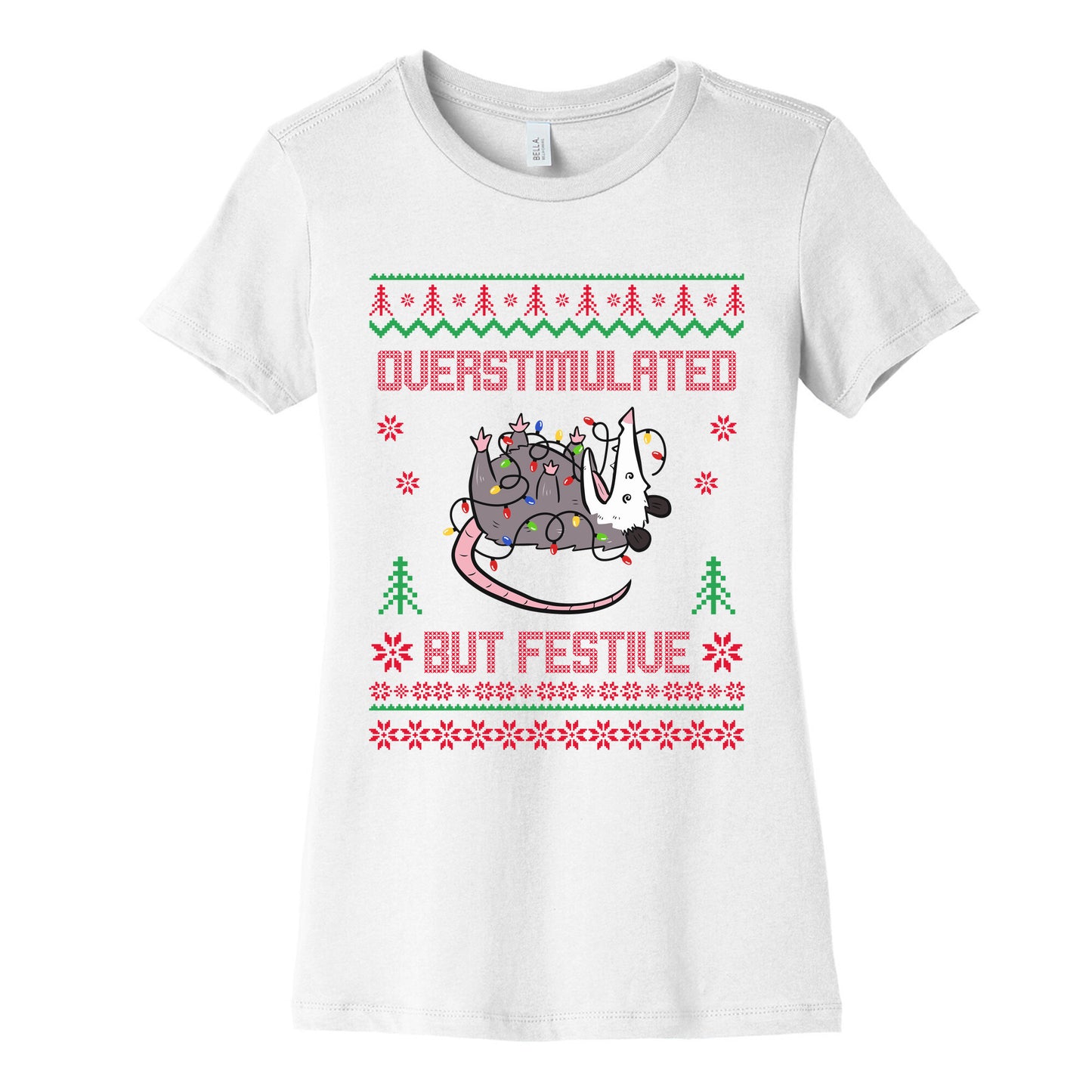 Overstimulated but Festive Womens Cotton Tee