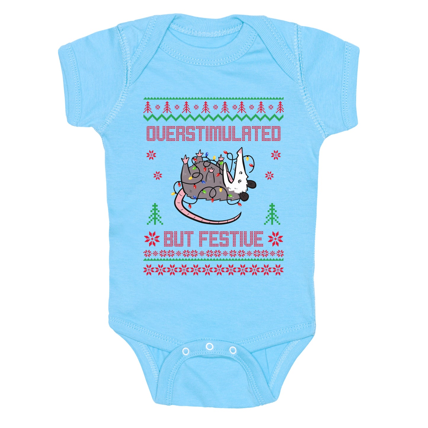 Overstimulated but Festive Baby One-Piece