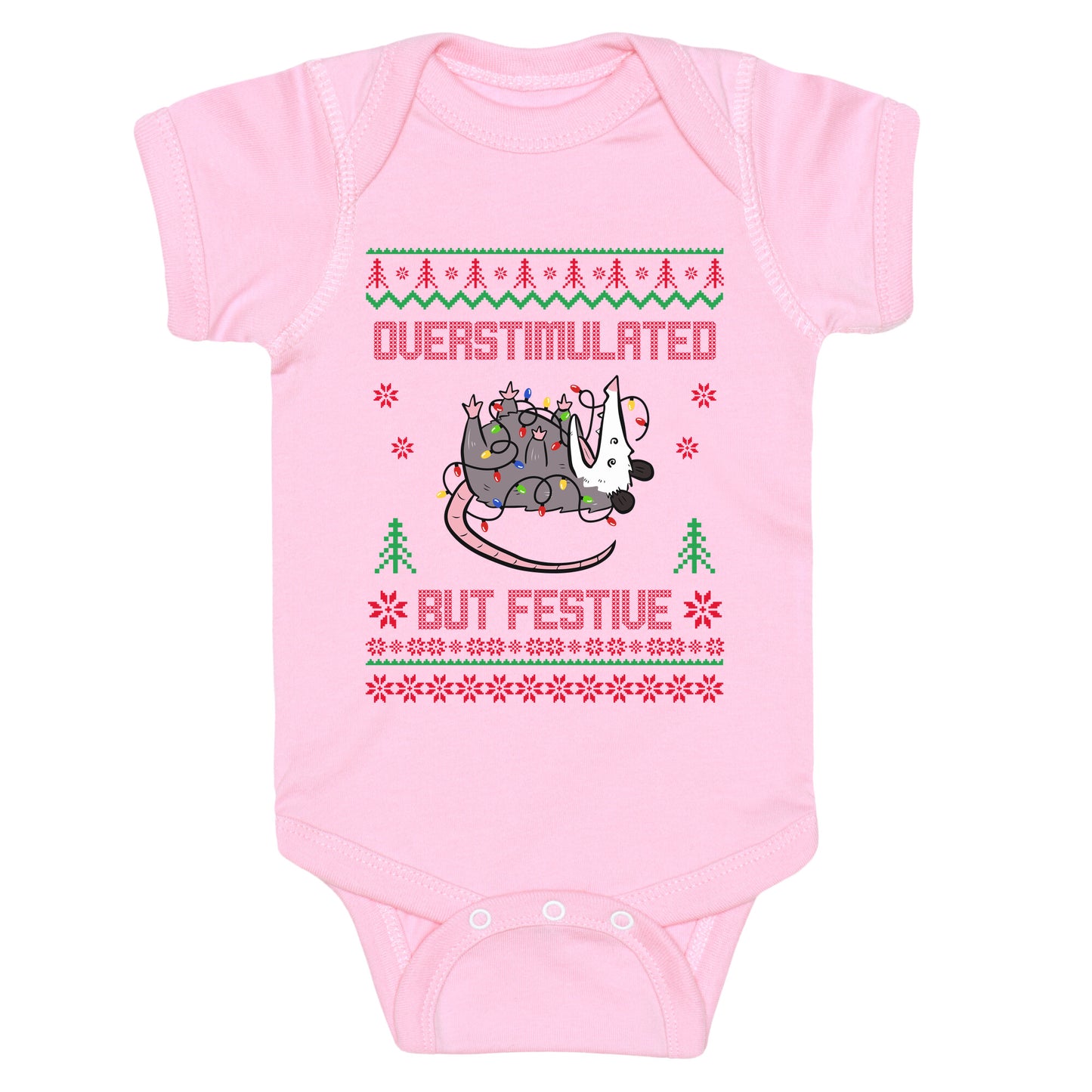 Overstimulated but Festive Baby One-Piece