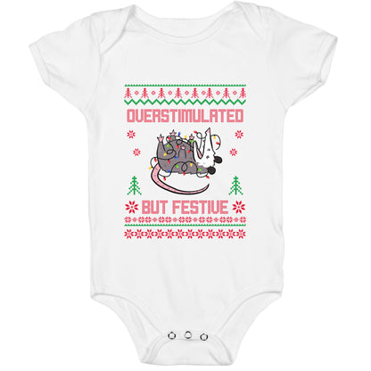 Overstimulated but Festive Baby One-Piece