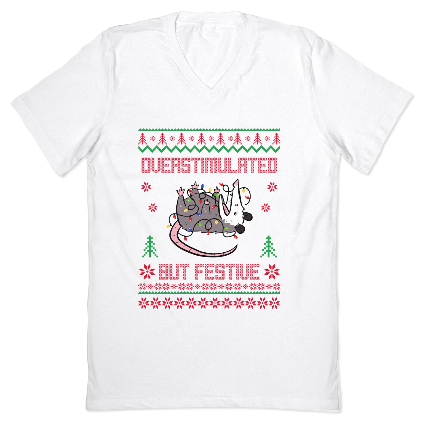 Overstimulated but Festive V-Neck