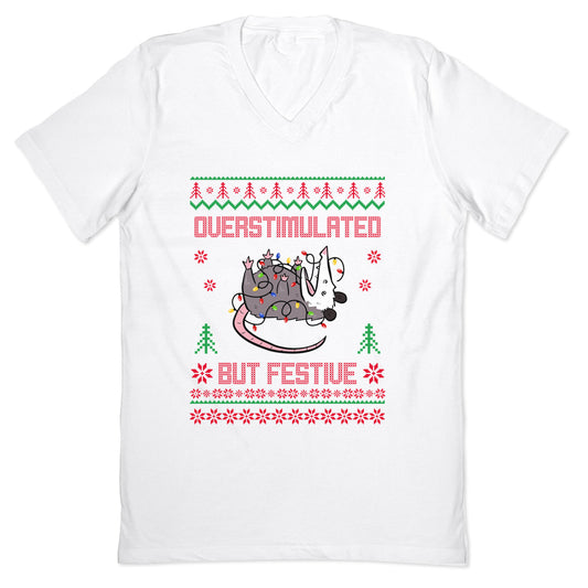 Overstimulated but Festive V-Neck