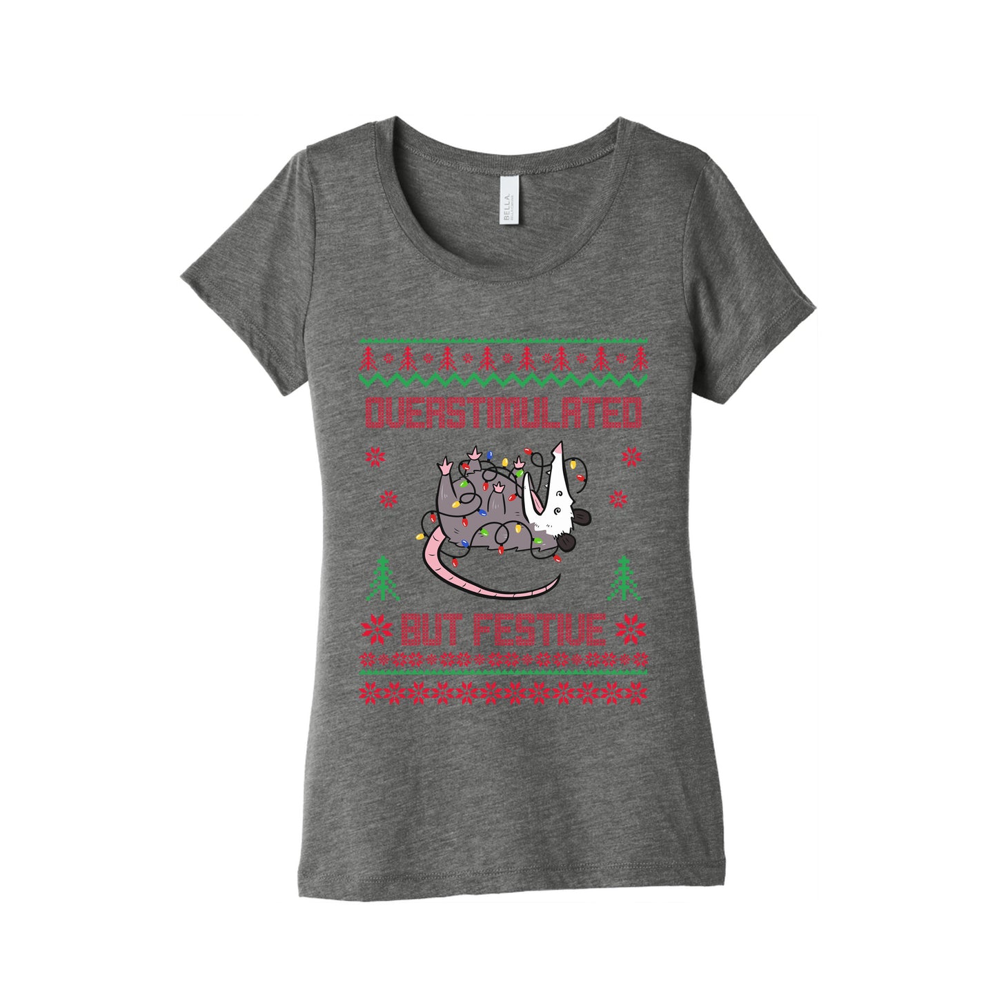 Overstimulated but Festive Womens Triblend Tee