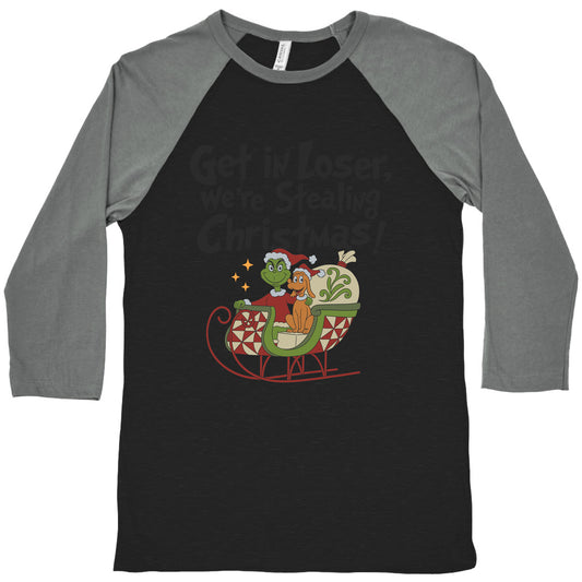 Stealing Christmas Baseball Tee