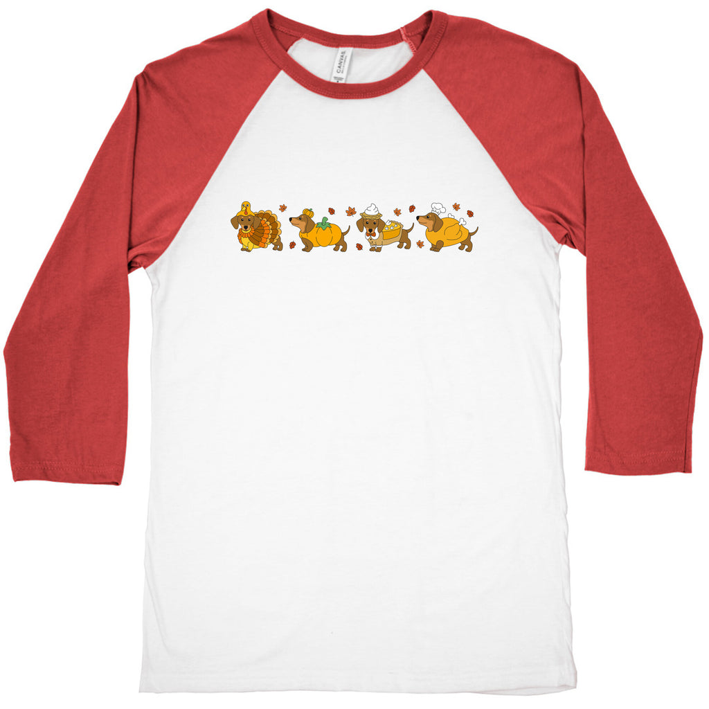 Turkey Dog Shirt Baseball Tee