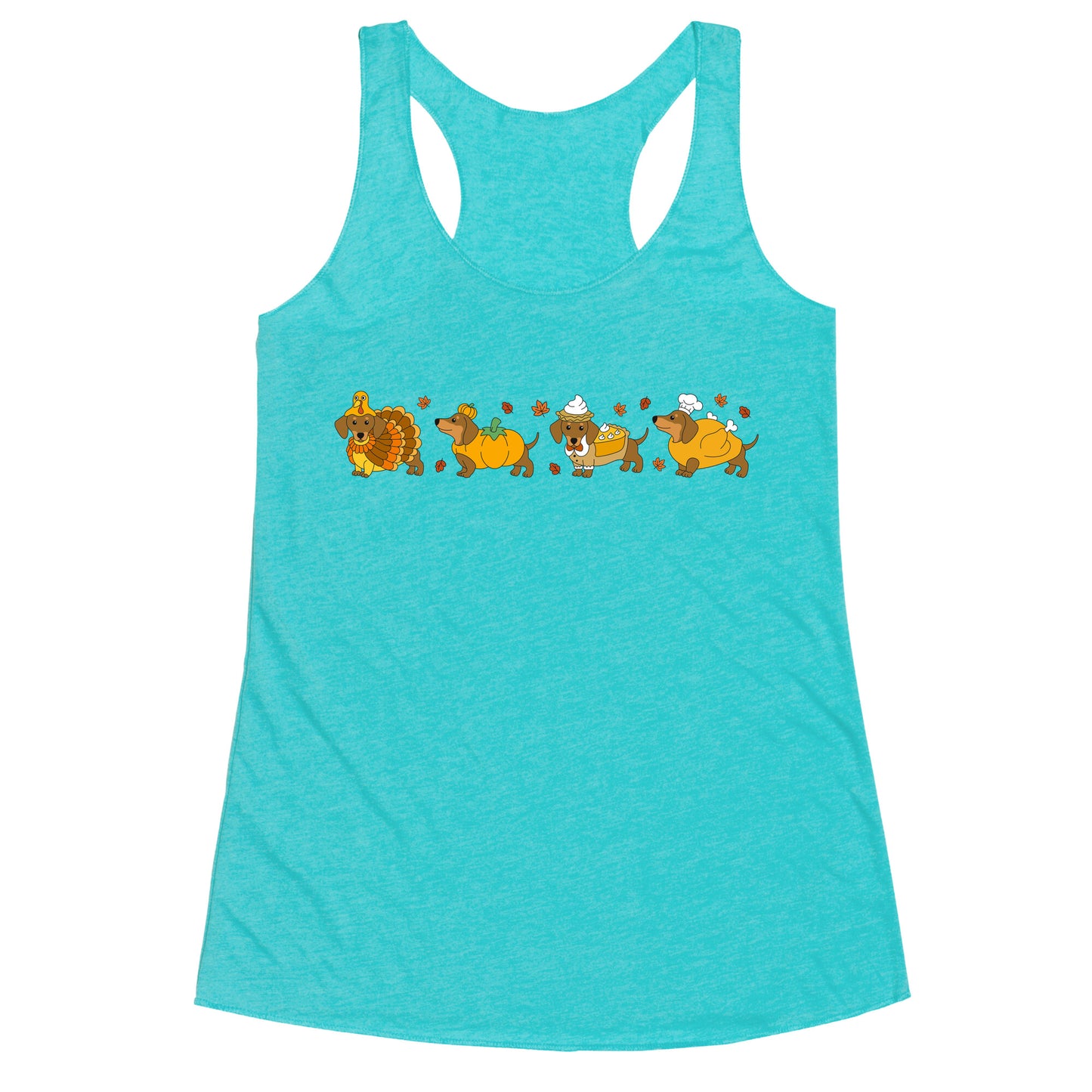 Turkey Dog Shirt Racerback Tank