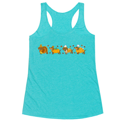 Turkey Dog Shirt Racerback Tank