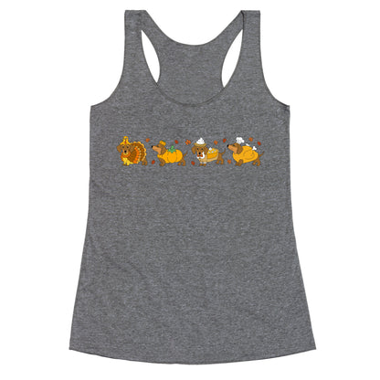 Turkey Dog Shirt Racerback Tank