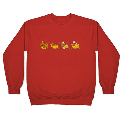 Turkey Dog Shirt Crewneck Sweatshirt