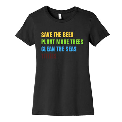 Save The Bees Womens Cotton Tee