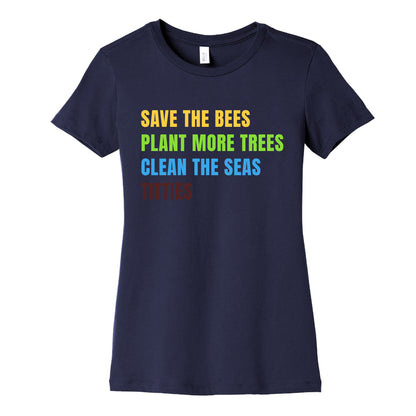 Save The Bees Womens Cotton Tee