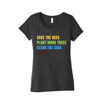Save The Bees Womens Triblend Tee