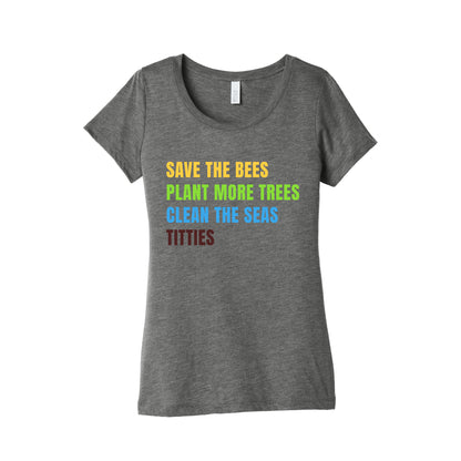 Save The Bees Womens Triblend Tee