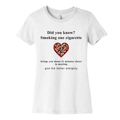 Smoking Cigs Womens Cotton Tee