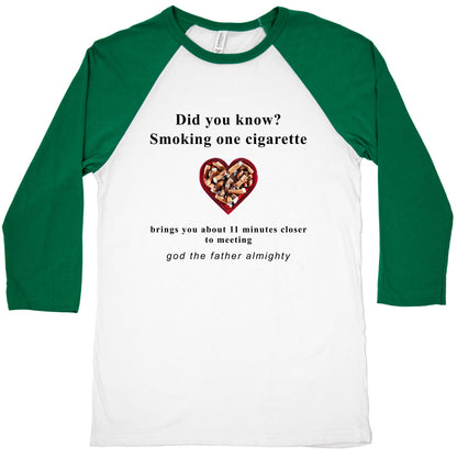 Smoking Cigs Baseball Tee