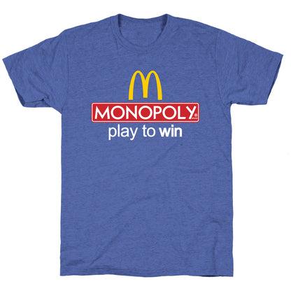 McDonalds Monopoly  Unisex Triblend Tee