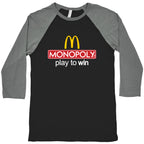 McDonalds Monopoly  Baseball Tee